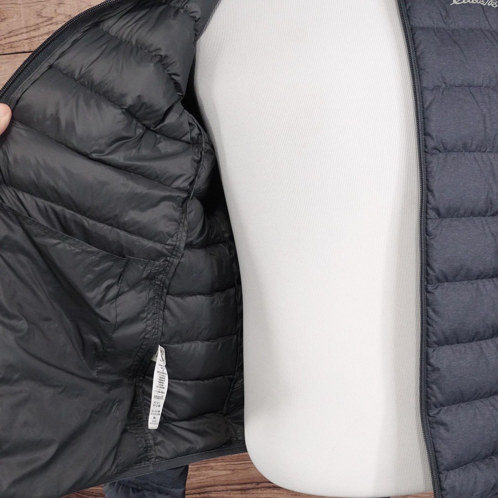 Eddie Bauer Jacket Mens Small Gray EB650 Down Puffer Full Zip Lightweight - Picture 5 of 10